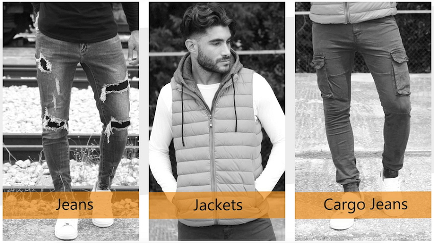 Στο be-casual.gr θα βρεις προσφορές σε ανδρικά jeans, footers, jackets, cargo jeans | YouBeHero