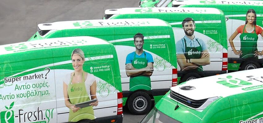 Το online supermarket efresh διαθέτει μεγάλο στόλο απο φορτηγάκια μεταφοράς, για την άμεση εξυπηρέτησή σας! | YouBeHero