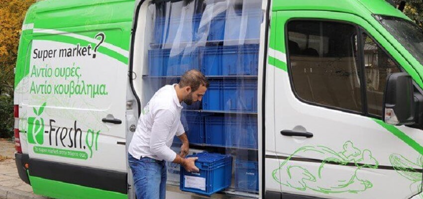 Τα ειδικά φορτηγάκια του e-fresh διαθέτουν και ψυγεία για την μεταφορά ευαίσθητων προιόντων. | YouBeHero