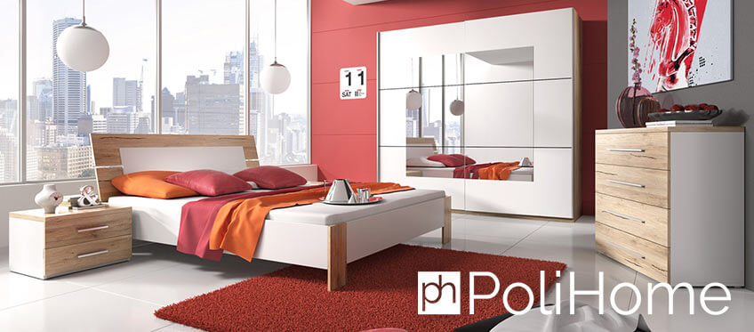 Κρεβάτι και ντουλάπες ντυμένα σε κόκκινο χρώμα απο το polihome! | YouBeHero
